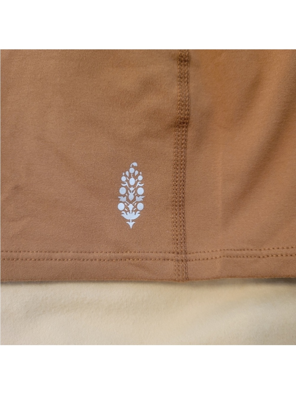 FP MOVEMENT by Free People Brown Cream Guiding Light Shortsie One Piece Playsuit - Picture 4 of 6